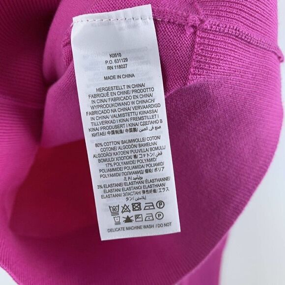 BODEN Cotton V-neck Jumper XS Highland Long Sleeve Knitwear Candy Pink - Picture 9 of 10